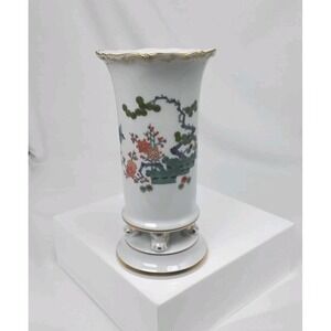 Antique 1930s Meissen Porcelain Kakiemon Footed Vase Hand Painted Germany **READ